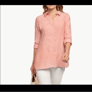 Spartina 449 Women’s Ada Linen Tunic Soft Blush Color Size XS NWT $118